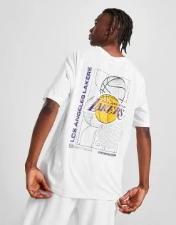 New Era NBA LA Lakers Oversized Graphic T-Shirt Hvid