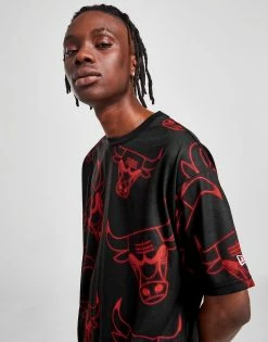 New Era NBA Chicago Bulls All Over Print Neon T-Shirt Sort -Herretoj Salg jd 613693 d