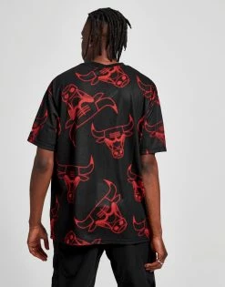 New Era NBA Chicago Bulls All Over Print Neon T-Shirt Sort -Herretoj Salg jd 613693 e