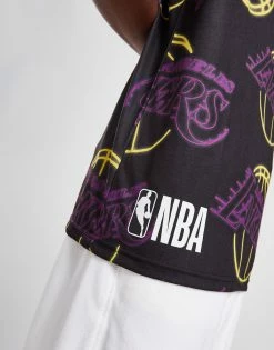New Era NBA LA Lakers All Over Print Neon T-Shirt Sort -Herretoj Salg jd 613694 c