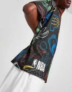 New Era NBA All Over Print Neon T-Shirt Sort -Herretoj Salg jd 613695 d