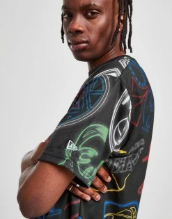 New Era NBA All Over Print Neon T-Shirt Sort -Herretoj Salg jd 613695 e