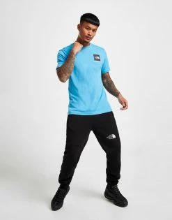 The North Face Logo T-Shirt Herre Blå -Herretoj Salg jd 616445 c