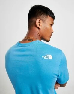 The North Face Logo T-Shirt Herre Blå -Herretoj Salg jd 616445 e
