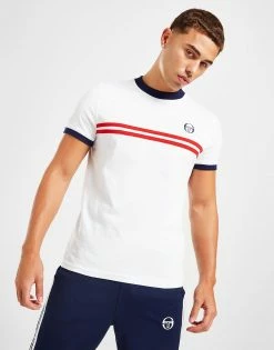 Sergio Tacchini Supermac T-Shirt Hvid -Herretoj Salg jd 619064 c