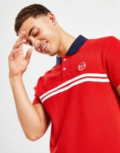 Sergio Tacchini Supermac Polo Shirt Rød -Herretoj Salg jd 619068 d