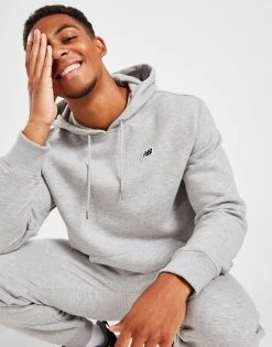 New Balance Fleece Hoodie Grå