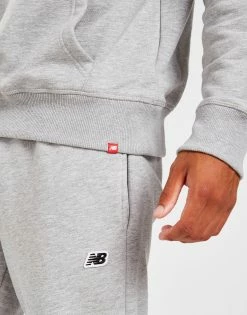 New Balance Fleece Hoodie Grå -Herretoj Salg jd 621763 d