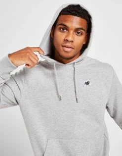 New Balance Fleece Hoodie Grå -Herretoj Salg jd 621763 e