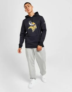 Nike NFL Minnesota Vikings Therma Pullover Hoodie Sort -Herretoj Salg jd 622378 c