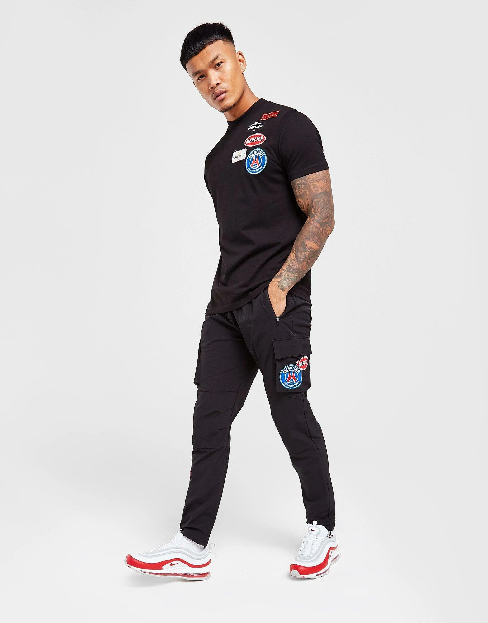 MERCIER Badge Cargo Bukser Herre Sort 3 MERCIER Badge Cargo Bukser Herre Sort