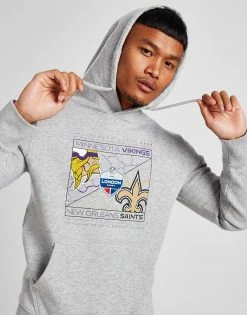 Official Team NFL New Orleans Saints V Minnesota Vikings Hoodie Grå
