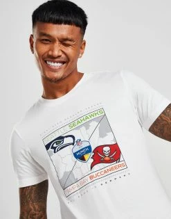 Official Team NFL Tampa Bay Buccaneers Seattle Seahawks T-Shirt Hvid