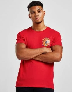 12th Territory Spain Retro T-Shirt Rød -Herretoj Salg jd 639251 c