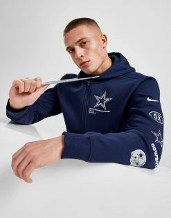 Nike NFL Dallas Cowboys Full Zip Hoodie Blå