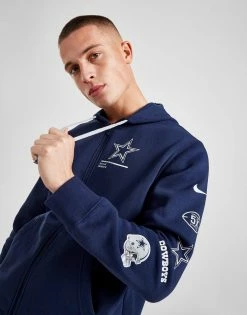 Nike NFL Dallas Cowboys Full Zip Hoodie Blå -Herretoj Salg jd 644865 d