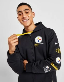 Nike NFL Pittsburgh Steelers Full Zip Hoodie Sort