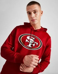 Nike NFL San Francisco 49ers Therma Hoodie Rød
