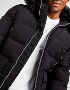 Supply & Demand Orion Short Parka Jacket Sort -Herretoj Salg unnamed file 16