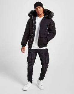 Supply & Demand Orion Short Parka Jacket Sort -Herretoj Salg unnamed file 19