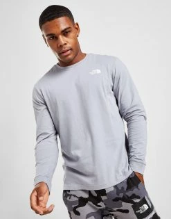 The North Face Simple Dome Langærmet T-Shirt Herre Grå