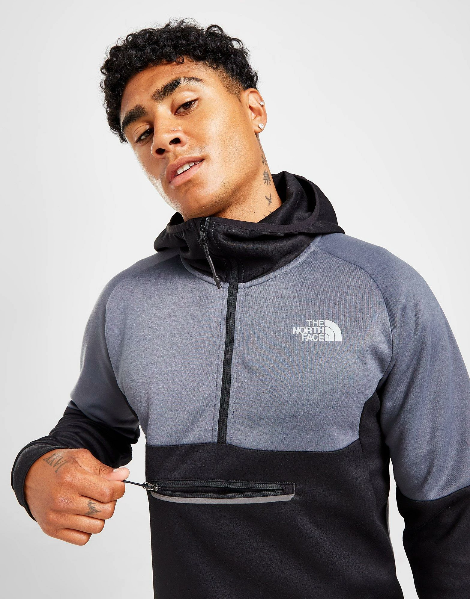 The North Face Tek 1/4 Zip Hoodie Grå 4 The North Face Tek 1/4 Zip Hoodie Grå - Billede 2